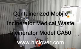 Containerized Mobile Burner Medical Waste Incinerator Model CA50